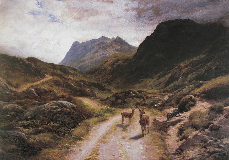 Joseph Farquharson The Road to Loch Maree Spain oil painting art